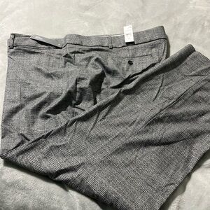 NEW Loft Plus Marisa Straight Through the Hip Trousers Pants 26 Black Plaid